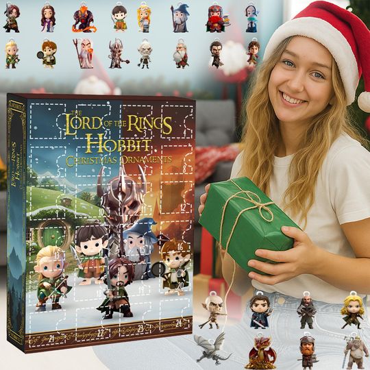 Discover Fantasy World Advent Calendar 2025, 24 Chibi Character Ornaments, Mythical Christmas Countdown, Fan Gift Set