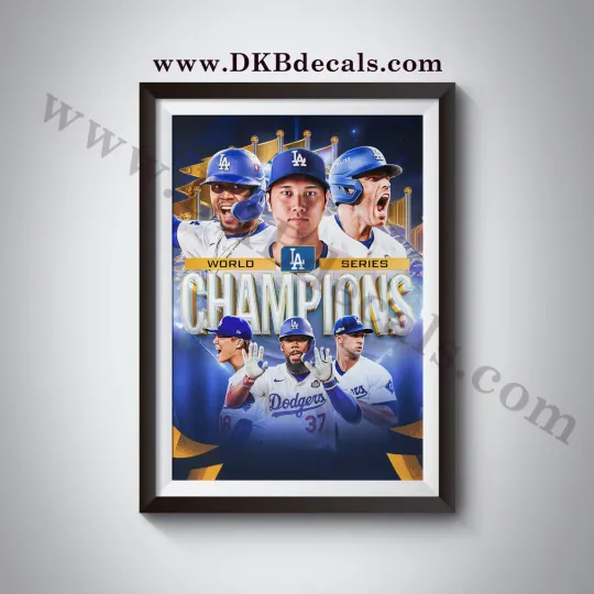 Discover 2024 World Series Champions L.A. Dodgers Poster - Various Sizes up to 13" x 19"