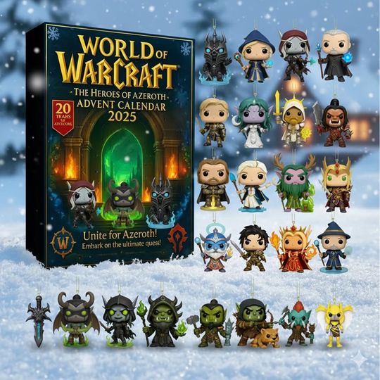 Discover Fantasy Warrior Advent Calendar 2025 Limited Edition 24 Acrylic Ornaments Box, Heroes of Realm Christmas Countdown Gift Set