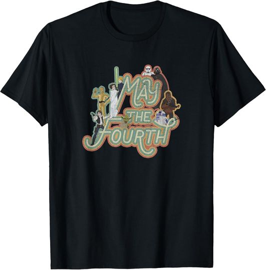 Star Wars May The Fourth Be With You Character Collage T-Shirt