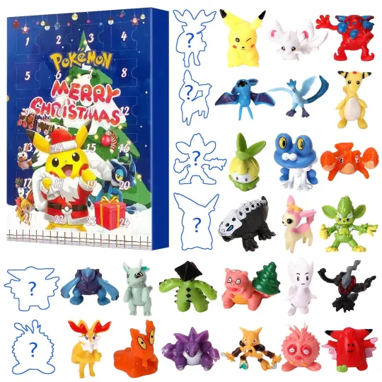 Discover 2025 PKM Advent Calendar 24Days Blind Box Christmas Gift For Kids