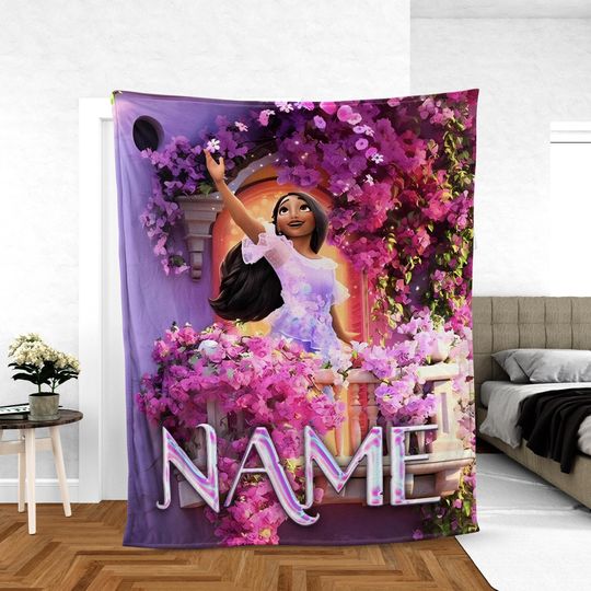 Discover Custom Isabela Encanto Blanket, Personalized Encanto Blanket, Encanto Disney, Encanto Movie Gift, Isabela Madrigal Disney Blanket