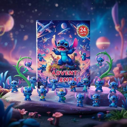 Discover Stitch Christmas Advent Calendar, 2025 Disney Blind Box Xmas, Stitch 24 Advent Calendar, Christmas Stitch Gift for Teens and Kids