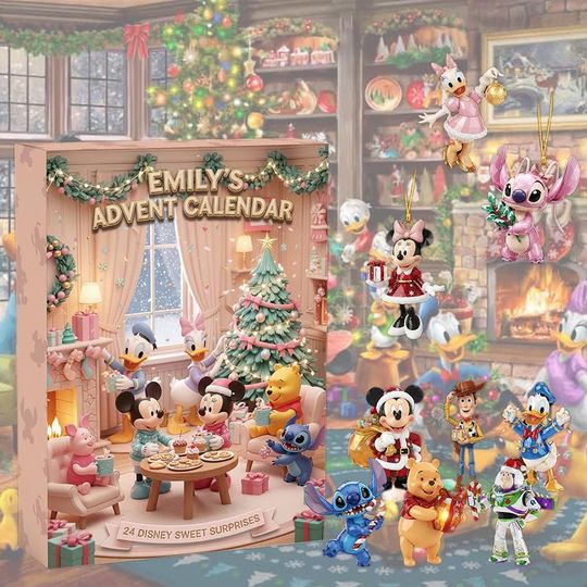 Discover Disney Christmas Advent Calendar 2025, Disney Christmas 24 Days Advent Calendar, Disney Mickey Mouse Blind Box