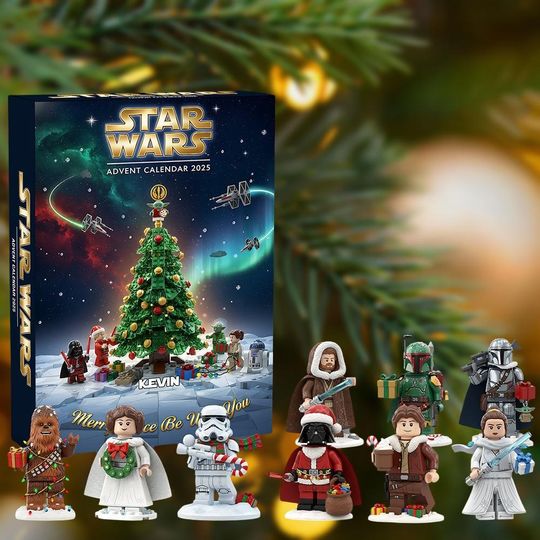 Discover Star Wars Christmas Advent Calendar 2025, Star Wars 2D Flat Advent Calendar, Christmas Acrylic Ornaments, 24-Day Countdown Gift Box