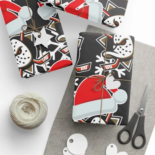 Discover Anaheim Ducks Hockey Christmas Wrapping Paper Holiday Gift