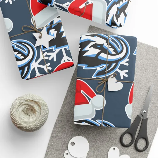 Discover Utah Mammoth Hockey Christmas Wrapping Paper Holiday Gift