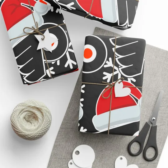 Discover Philadelphia Flyers Hockey Christmas Wrapping Paper Holiday Gift