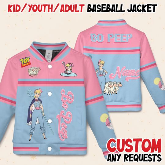 Discover Custom Bo Peep Toy Story Varsity Jacket, Disney Toy Story Baseball Jacket, Bo Peep Kids Youth Adult Varsity Jacket, Disneyland Winter Trip