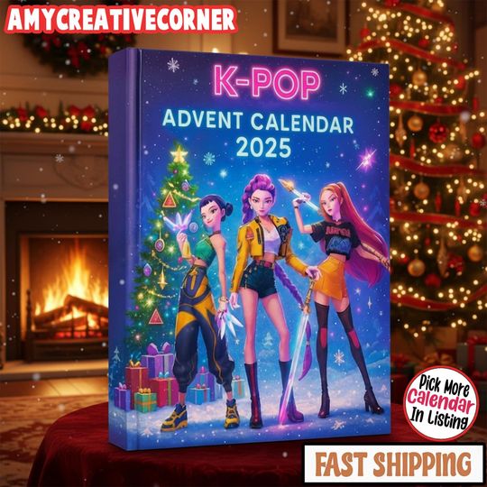 Discover Christmas Advent Calendar 2025, K-Pop Devil Hunter Christmas Countdown Calendars,24 Days of Xmas Surprises,with 24 Collectible for Kids Gift