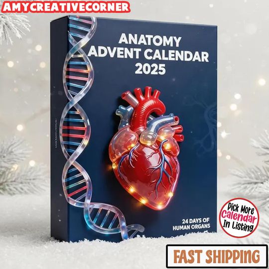 Discover Anatomy Advent Calendar 2025, 24-Day Human Organ Countdown, Unique Educational Christmas Gift for Medical Students