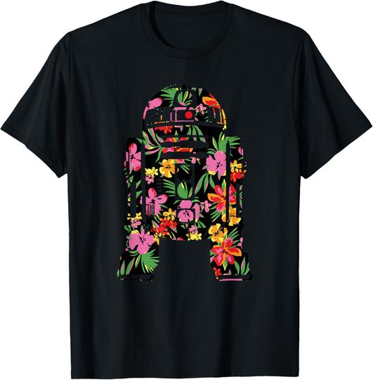 Discover Star Wars Tropical R2-D2 Floral Print T-Shirt