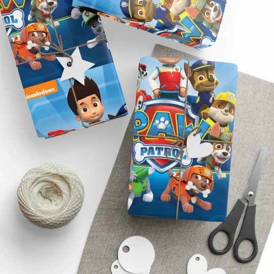 Discover Paw Patrol Children Cartoon Birthday High Def Kids Gift Wrapping Paper christmas