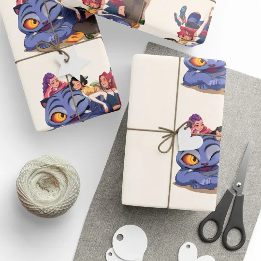 Discover K-pop Wrapping Paper Christmas, Anime Gift Wrap for Holidays, Cute Korean Pop