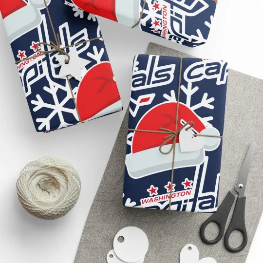 Discover Washington Capitals Hockey Christmas Wrapping Paper Holiday Gift
