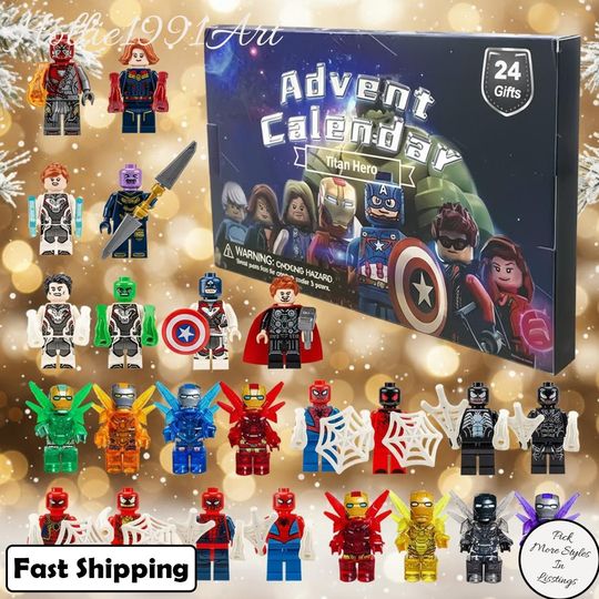 Discover Super Hero Advent Calendar, 24pcs Superhero Building Blocks Advent Calendar, Super Hero Christmas Advent Calendar, Christmas Gift