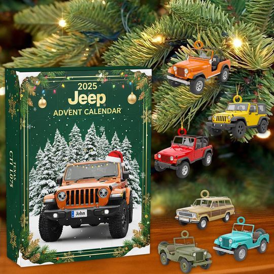 Discover 2025 Off-Road Vehicle Advent Calendar, Car Ornaments, Christmas Countdown, 4x4 Enthusiast Gift, SUV Decor, Truck Guy Present, Holiday Gift