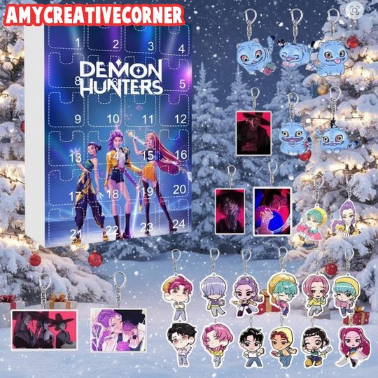 Discover K-Pop Devil Hunter Advent Calendar 2025, 24 Days Christmas Countdown Box, Surprise Collectibles Gift for Fans, Xmas Decor for Kids