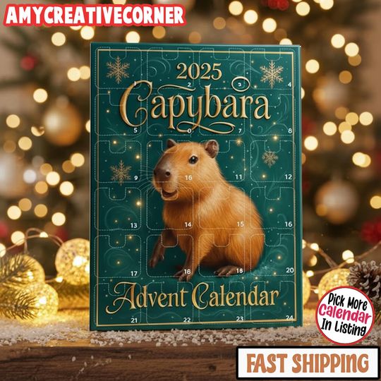 Discover Capybara Advent Calendar 2025, 24 Cute Acrylic Christmas Ornaments, Funny Holiday Countdown Gift, Adorable Capybara Lover Christmas Decor