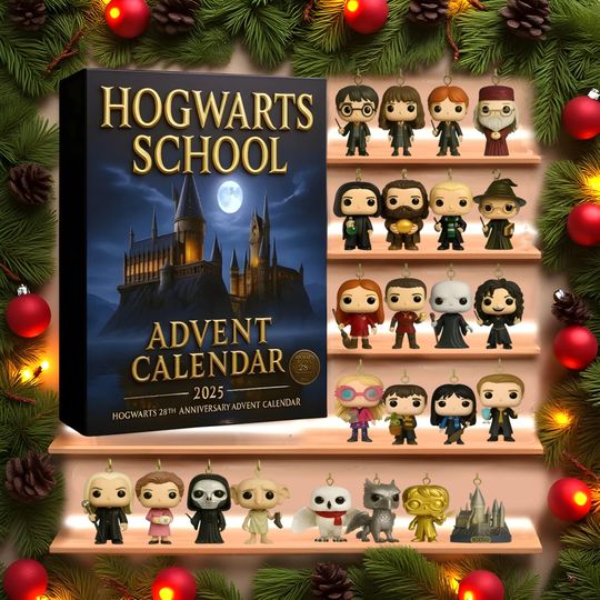 Discover 2025 Wizard School Castle Countdown Calendar, Fantasy Character Mini Figures, Magical Holiday Collectibles Gift