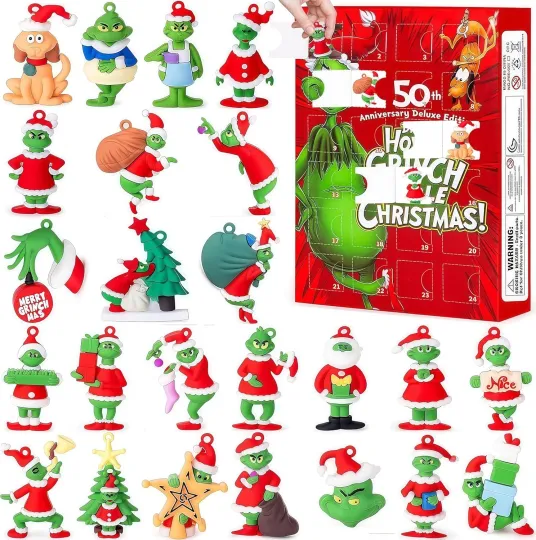 Discover Christmas Advent Calendar 2025, Countdown calendar before Christmas,24 Green