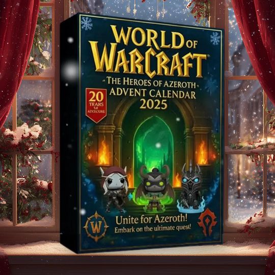 Discover Heroes 2025 Christmas Advent Calendar, Fantasy Gamer Charms, 24-Day Countdown Ornament, Christmas Warriors Gaming Charm Advent Calendar