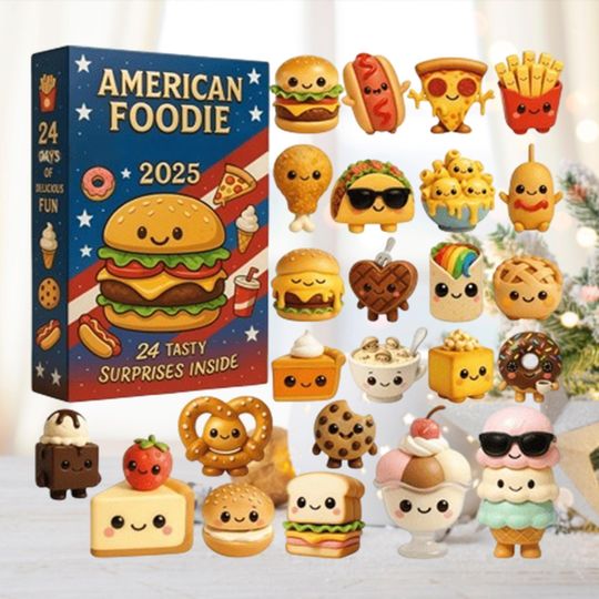 Discover 2025 Cute Food Advent Calendar, Fast Food Ornaments, Kawaii Snack Decor, Burger Lover Gift, Kitchen Christmas Countdown, Foodie Present