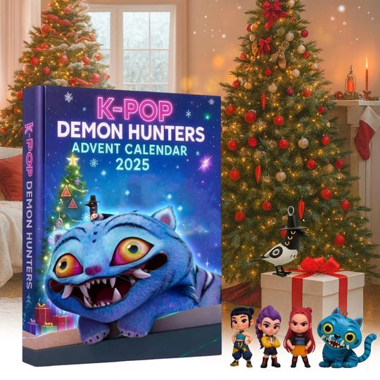 2D Kpop Christmas Advent Calendar, 24-Day Countdown Gift Box, Resin Charms, K-Pop Fan Holiday Gift, kPOP 24 Collectible for Kids Gift