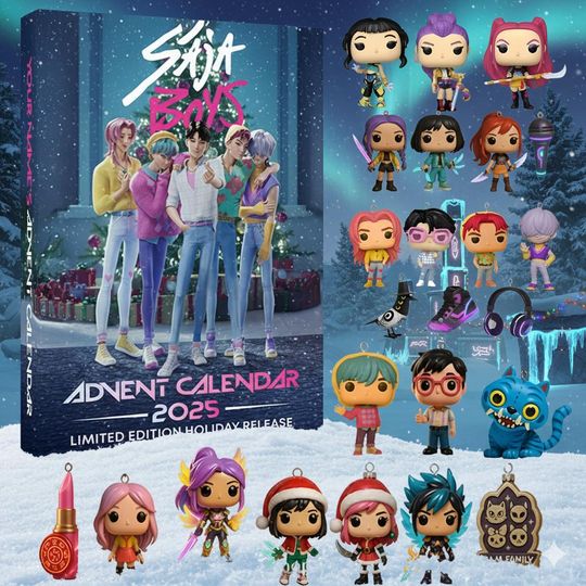 Discover Christmas Advent Calendar 2025, K-Pop Saja Boys Christmas Countdown Calendars, 24 Days of Xmas Surprises, with 24 Collectible for Kids Gift
