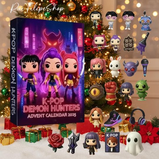 Discover Kpop Demon Hunters Advent Calendar, Huntrix Advent Calendar, 24 Days of Christmas Countdown with Saja Boys, Kpop Demon Hunters Xmas Gifts