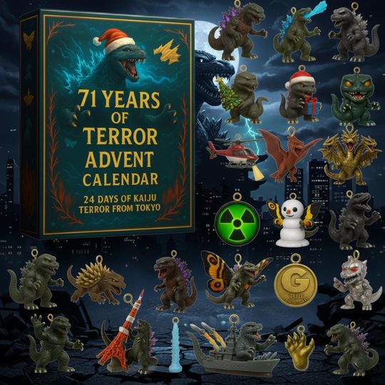 2025 Tokyo Kaiju Advent Calendar  24 Mini Monster Figurines  Christmas Gift for Movie Buffs, Sci-Fi Fans & Toy Collectors
