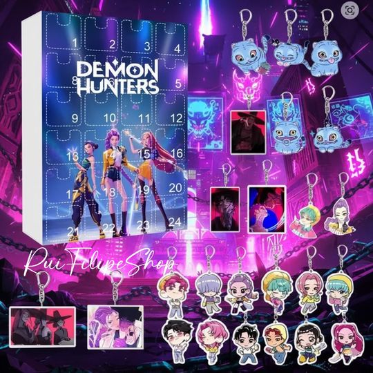 Kpop Demon Hunters Advent Calendar, Huntrix Advent Calendar, 24 Days of Christmas Countdown, Saja Boys Advent Calendar, Xmas Gifts