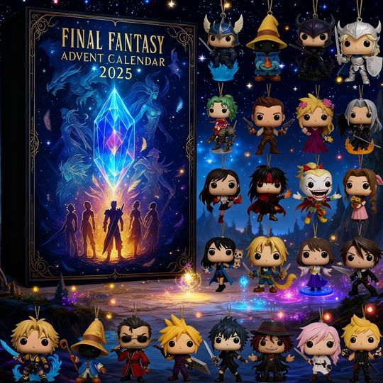 Discover Fantasy Advent Calendar 2025, Video Game Hero Figures, Crystal Magic Christmas Countdown, 24 Day Collectible Gift