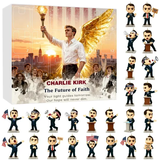 Discover 2025 Christmas Advent Calendar - 24 Days Charlie Kirk 2D Acrylic Blind Box