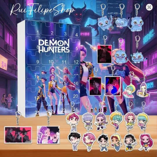 Kpop Demon Hunters Advent Calendar, Saja Boys Advent Calendar, 24 Days of Christmas Countdown, Huntrix Advent Calendar, Xmas Gifts