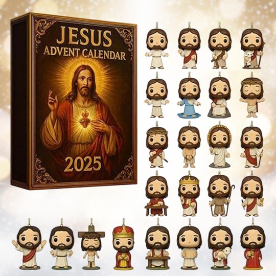 Discover Jesus Advent Calendar, Nativity Scene Advent Calendar 2025, 24-Day Christian Christmas Countdown, Faith and Peace Holiday Gift for Families