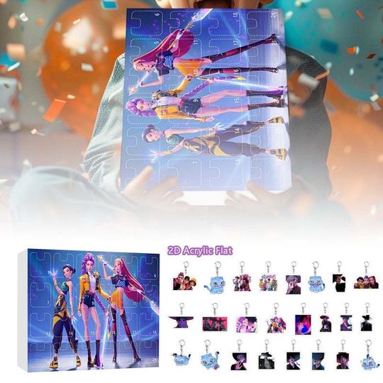 Discover Kpop Demon Hunters Christmas Advent Calendar 2025  24 Days of Anime Keychains, Figures & Collectible Gifts, Huntrix, Saja Boys Keychain