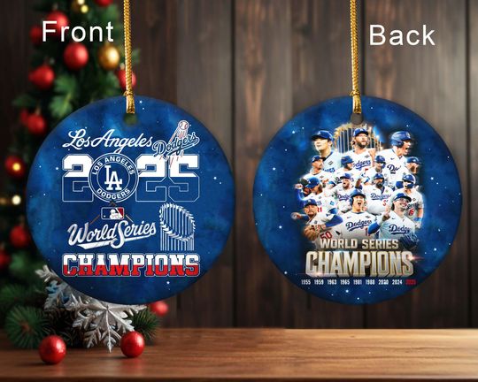 World series dodgers 2025 ornament, Dodgers 2025 Ornament, La ornament, Baseball Ornament, Dodgers Christmas Ornament, Gift for Ornaments