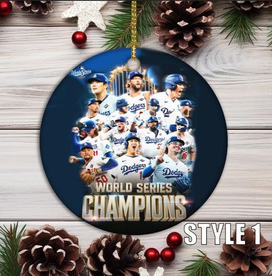 LA Champions 2025 Ornament, Dodgers 2025 Ornament, Dodgers Christmas Ornament, Champion Gift for Ornaments Decor