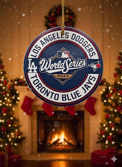 2025 World Series Ornament, Dodgers Vs Blue Jays, Baseball Gift decorations