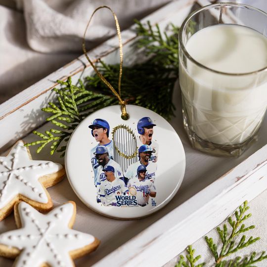 Los Angeles Dodgers World Series Champions 2025 Baseball Ornament, Los Angeles Team Ceramic Ornament, World Series Celebration Gift