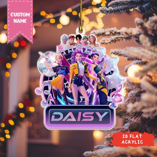 Discover Personalized Demon Hunters Birthday Ornament, Saja Boys Ornament, Huntrix Christmas Ornament, Saja Boys Ornament, KPDH Christmas Ornament