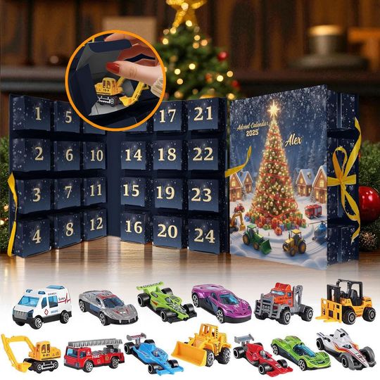 Discover Personalized Christmas Vehicle Advent Calendar Gift For Vehicle Love Acrylic Blind Box Countdown Calendar With Ornament Christmas Gift Ideas