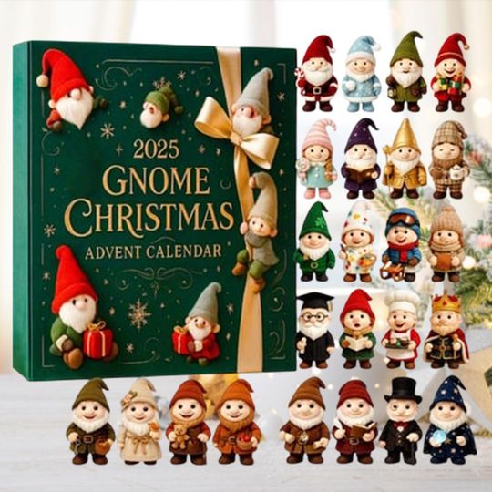 Discover Gnome Christmas Advent Calendar 2025, Cute Elf Figurines Set, Holiday Home Decor, Novelty Gift
