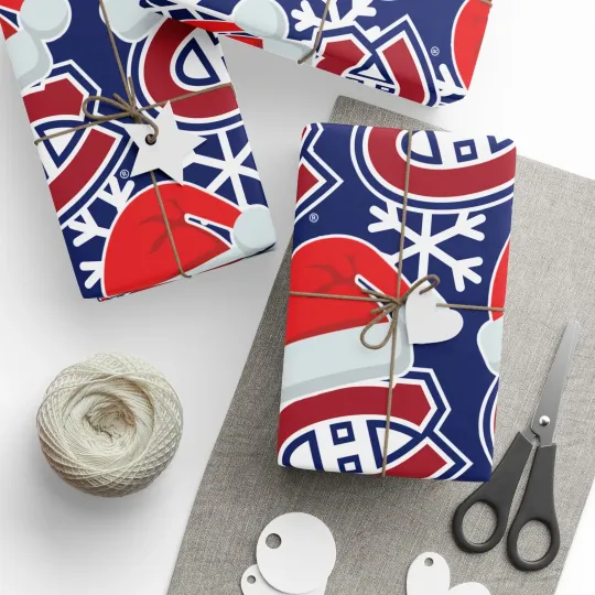 Discover Montreal Canadiens Hockey Christmas Wrapping Paper Holiday Gift Holiday Gift