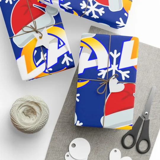 Discover football Los Angeles Rams Wrapping Paper Christmas Gift Wrap Football Team