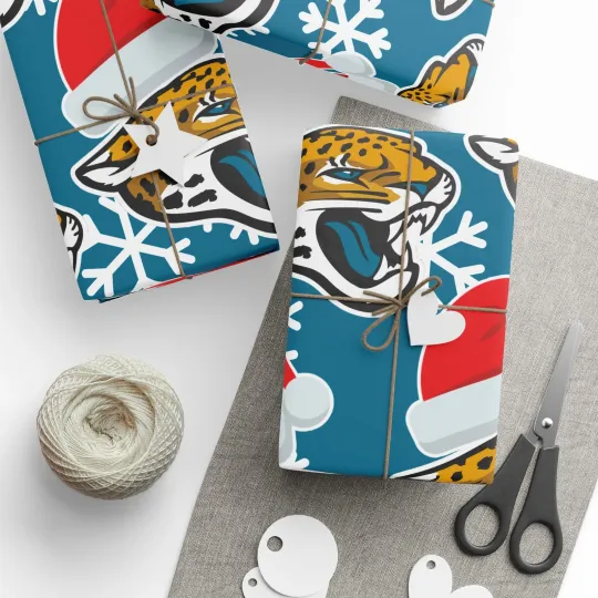 JacksonVille Jaguars Wrapping Papers Christmas Gift Wrap Football Team