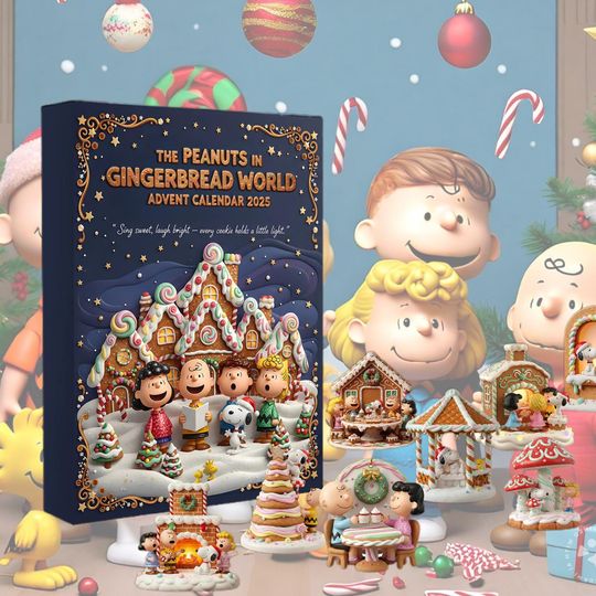 Discover The Peanuts in Gingerbread World Advent Calendar 2025, Gingerbread Advent Calendar Acrylic Blind Box, 24 Sweet Holiday Surprises