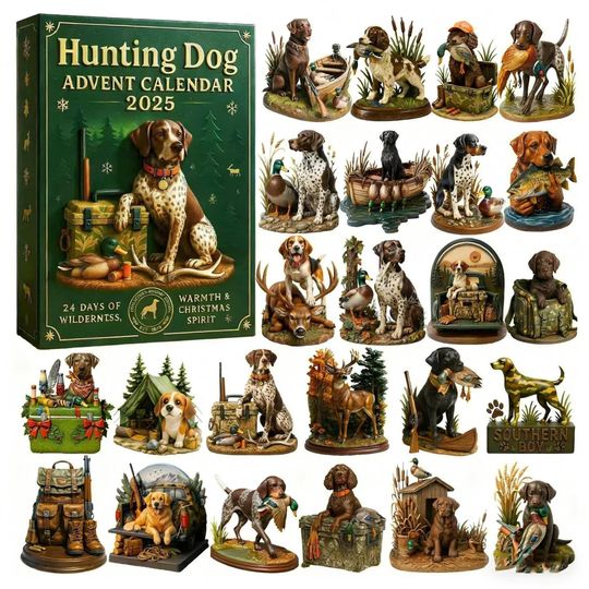 Discover 2025 Advent Calendar, 24 Acrylic Dog Christmas Ornaments, Funny Christmas Ornament Set, Xmas Countdown Calendar, Toys for Kids Teens Women