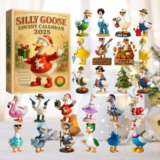 Discover Silly Goose Advent Calendar 2025, Duck Figurines Set, Funny Christmas Gifts, Holiday Joy Decor
